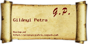 Gilányi Petra névjegykártya