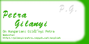 petra gilanyi business card